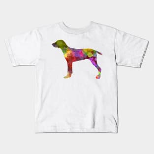 Wirehaired Slovakian Pointer  in watercolor Kids T-Shirt